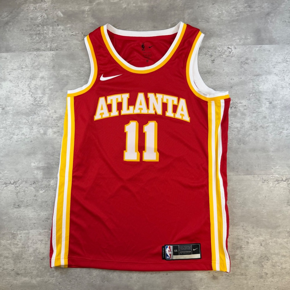 Nike Atlanta Hawks Trae Young 11 Swingman Jersey Red Yellow Mens Size 44 Medium